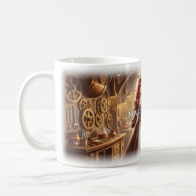 ⚙️ Gör Under Steampunk Verkstads Mugg (Vänster)