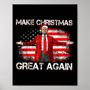 Gör Underbaren igen, Santa Funny Trump Julafton Pa Poster