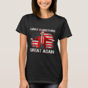 Gör Underbaren igen, Santa Funny Trump Julafton Pa T Shirt