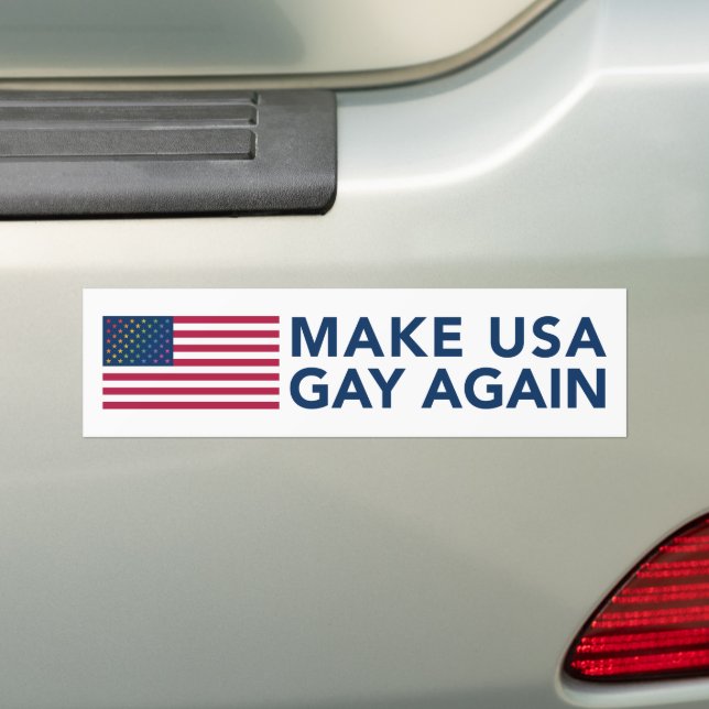 Gör USA till Gay igen Bildekal (På Bil)