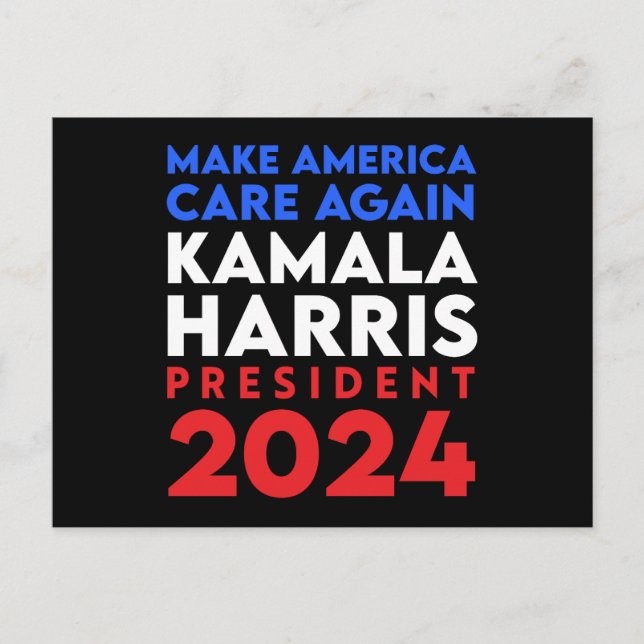 Gör USA till Harris president 2024 Vykort (Framsida)