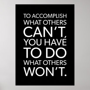 Gör vad andra inte vill - Framgångsrik Poster