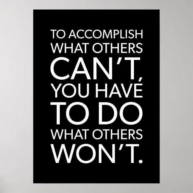 Gör vad andra inte vill - Framgångsrik Poster (Framsidan)