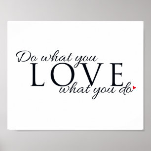 Gör Vad Du Älskar Inspirerande Citat Poster
