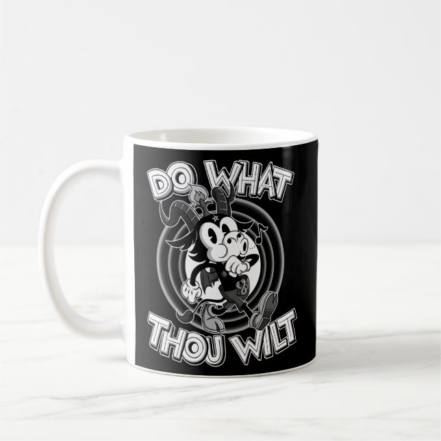 Gör vad du vill med Satanic Baphomet 30S-Tecknaden Kaffemugg (Vänster)