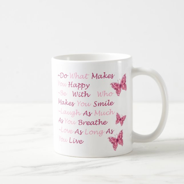 gör vad gör dig lycklig kaffemugg (Höger)