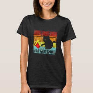 Gör vad jag vill ha Vintage Black Cat Red Kopp mit T Shirt