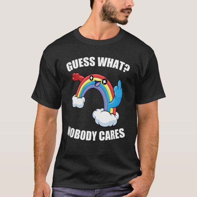 GÖR VAD NOBODY TAR Rainbow Meme T Shirt (Framsida)