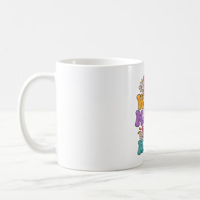 Gör Vad Som Gör Dig Glad – Färgrik Retro Positiv  Kaffemugg (Vänster)