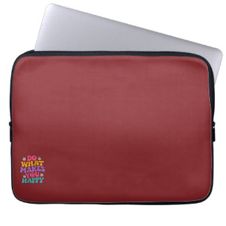 Gör Vad Som Gör Dig Glad – Färgrik Retro Positiv  Laptop Fodral