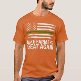 Gör Våra Bönder Stora Igen Tunn Grön Linie T Shirt