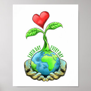Gör varje dag jordplanteret till jordens retro poster