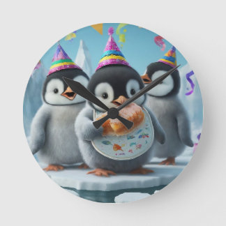 Gör varje dag till Äventyr! Utbildning Penguin Rund Klocka
