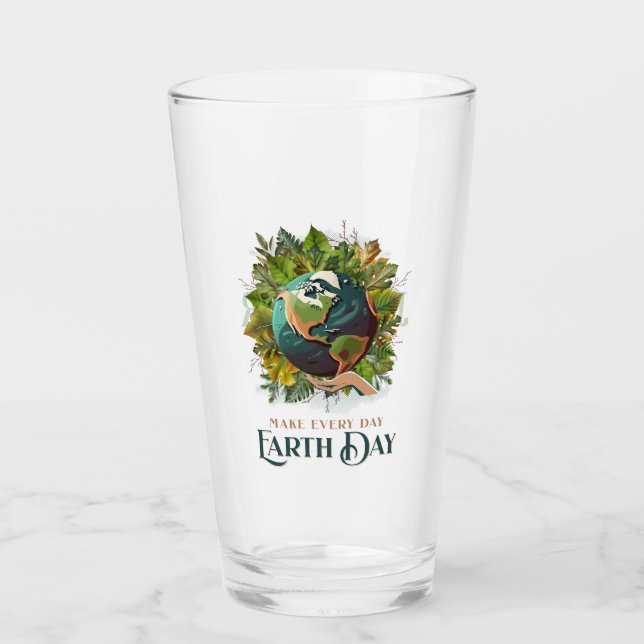 Gör varje dag till jorddag glaskopp (Framsida)