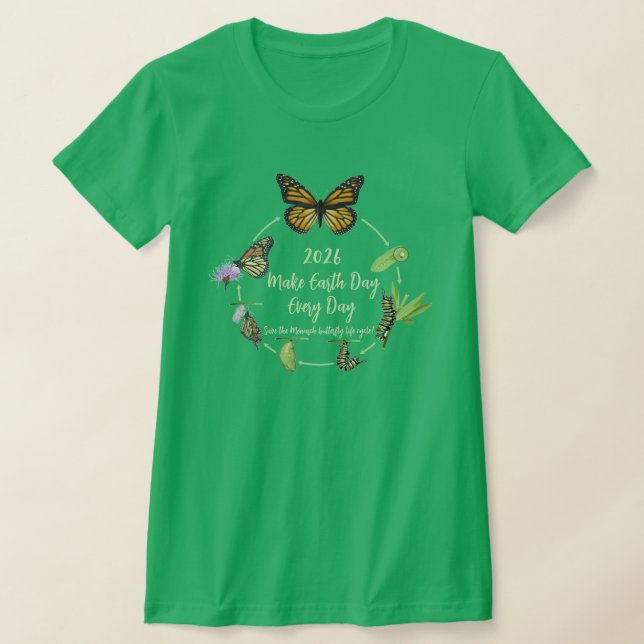 Gör varje dag till jordens dag 2026 t shirt (Laydown)