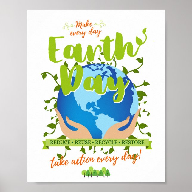 Gör varje dag till jordens dag poster (Framsidan)