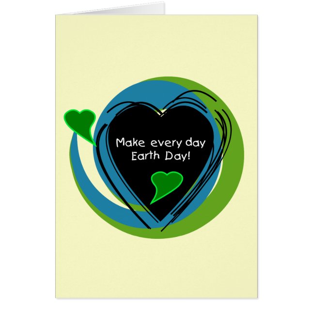 Gör varje dagjorddag hälsningskort (Framsidan)