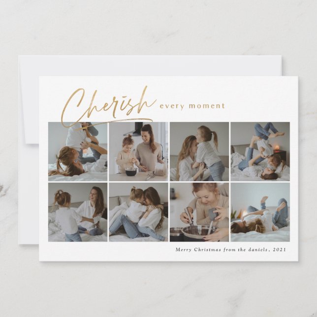 Gör varje ögonblick av modern fotokollage kort (Framsida)