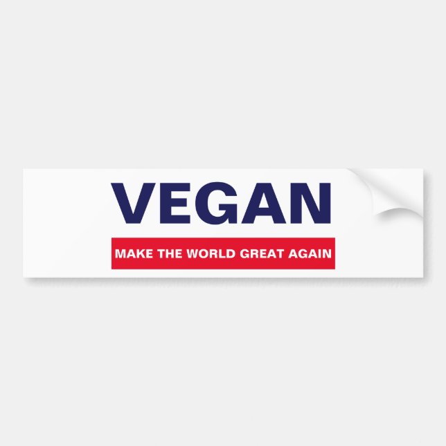 GÖR VÄRLDEN DEN UNDERBARA IGEN VEGANBILDEKALET BILDEKAL (Framsidan)