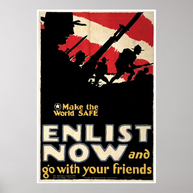 Gör världen Säker ~ Enlist Now Poster (Framsidan)