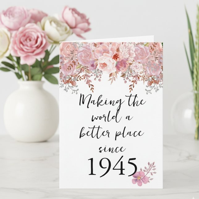 Gör världen till en bättre plats 1945 80-årsdag kort (Skapare uppladdad)