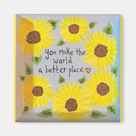 "Gör världen till ett bättre Ställe" Magnet