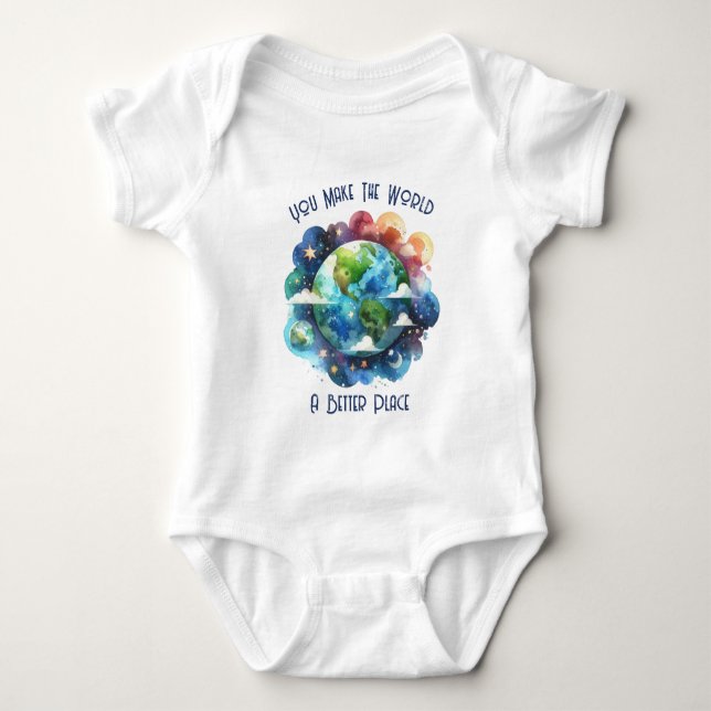 Gör världen till ett bättre Ställe T Shirt (Framsida)