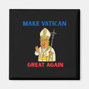 Gör Vatikanen Stort Igen Rolig Påve Trump Retro Ch Magnet