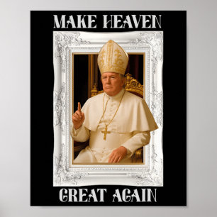 Gör Vatikanen Stort Igen Rolig Påve Trump Retro Ch Poster