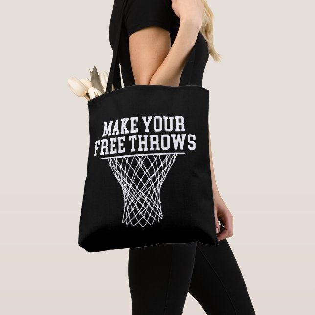Gör Vintagen Basketball Player gratis Tygkasse (Närbild)