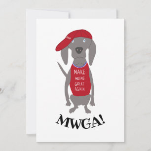 Gör Weimers Underbar igen MWGA Weimaraner-Hund Kort