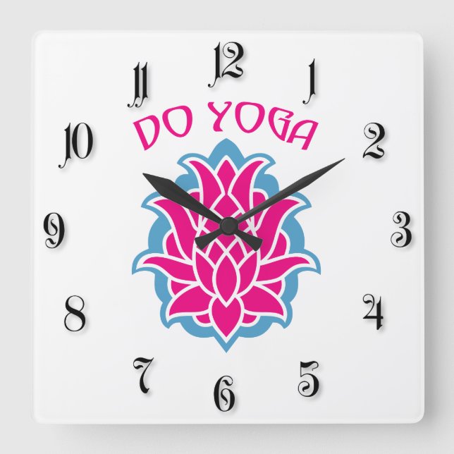 Gör yoga fyrkantig klocka (Framsida)