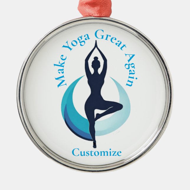 Gör Yoga Underbar igen Thunder_Cove Julgransprydnad Metall (Framsidan)