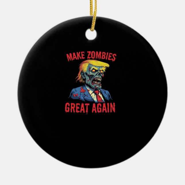 Gör Zombies Underbart igen - Halloween Zombie Clas Julgransprydnad Keramik (Framsidan)