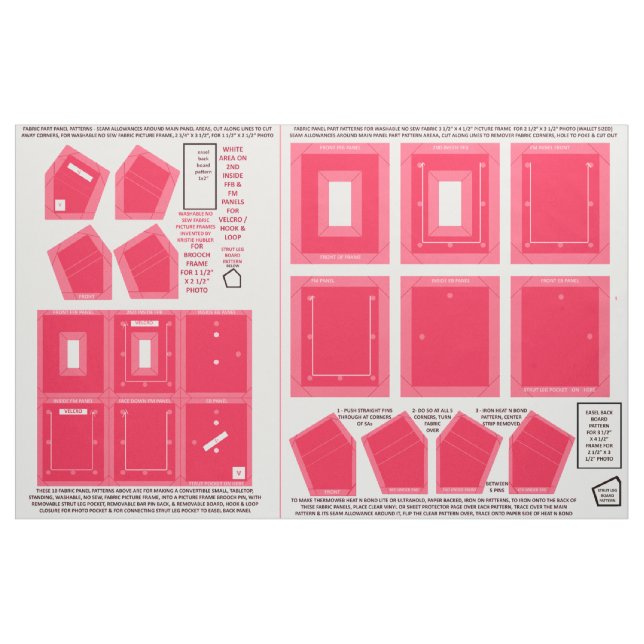 göra 2 tvättbara textilier av sylax foto ramar tyg (Fat Quarter)