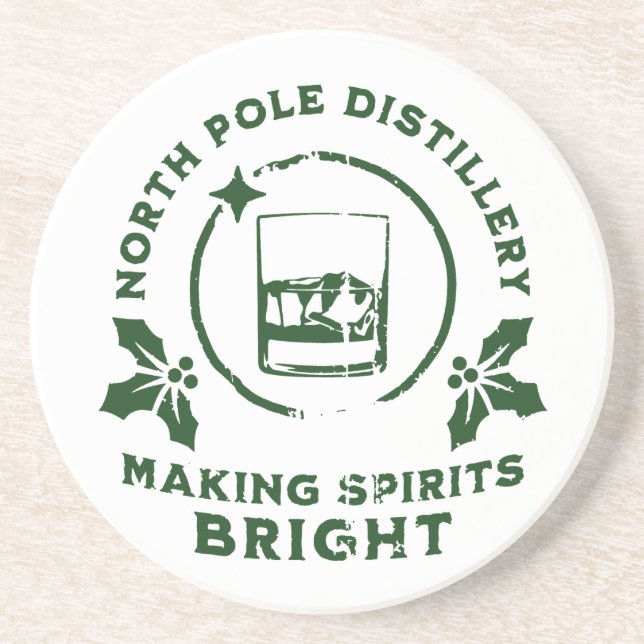 Göra andar ljusa North Pole Distillery Grön Underlägg (Framsidan)