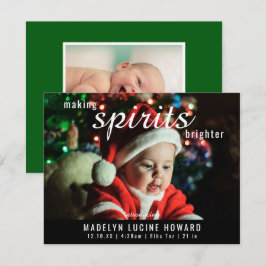 Göra andar ljusare jul födelsefoto julkort