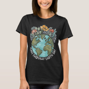 Göra den vardagliga miljödagen för Wildblomme Pla T Shirt