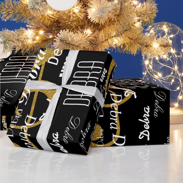 göra din egen namn mönster... glitter presentpapper (Helgdagar)