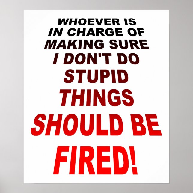 Göra Dumma Saker Rolig Poster (Framsidan)