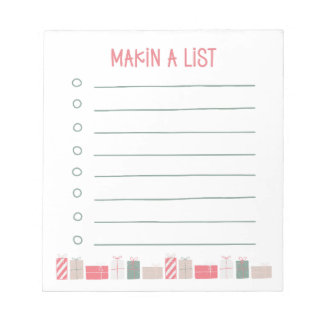 Göra en lista | Julhandel Present Notepad Anteckningsblock