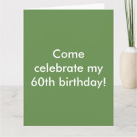 Göra grön den 60th födelsedagfirandeinbjudan
