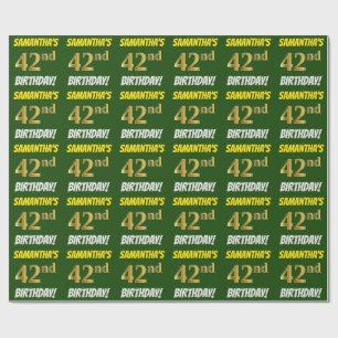 Göra grön fauxen/efterföljdguld, "den 42nd presentpapper