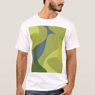 Göra grön kallt, moderiktigt, modernt vågigt t shirt