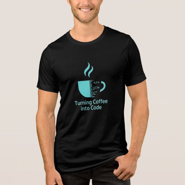 Göra kaffe till kodutvecklardesign för Software T Shirt (Framsida)
