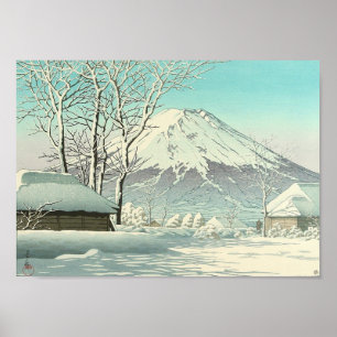 Göra klar efter snö på Oshiono - Hasui Kawase Poster