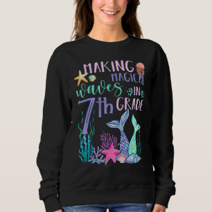 Göra Magiska Vågor I 7:e Klass Mermaid Tillbaka Ti T Shirt