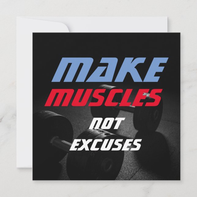 Göra muskler, boskapsbyggande Fitness Motivational (Framsida)