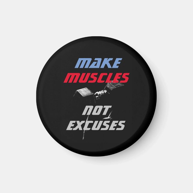 Göra muskler, boskapsbyggande Fitness Motivational Magnet (Framsidan)