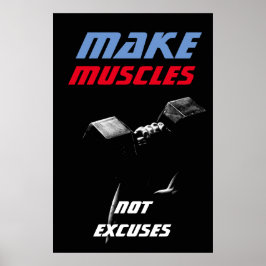 Göra muskler, boskapsbyggande Fitness Motivational Poster